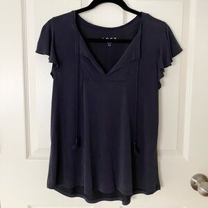 LOFT Gray Blue Blouse Size XS